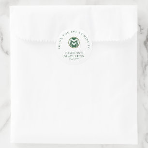 Colorado State Rams Graduate Classic Round Sticker