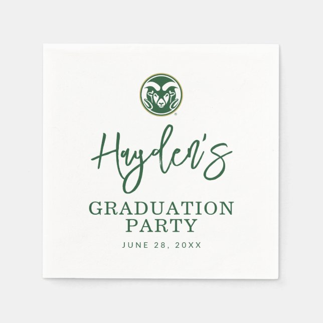 Colorado State Rams Graduate Napkins (Front)