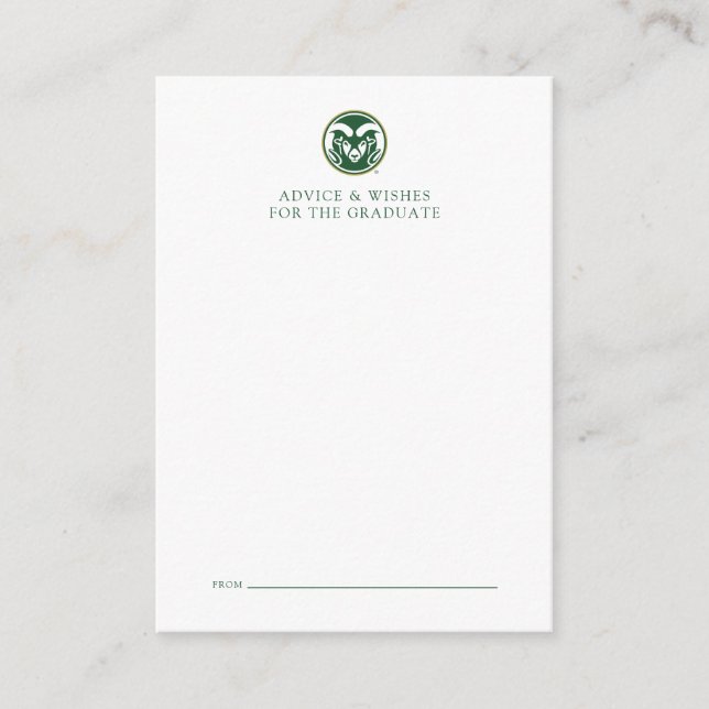 Colorado State Rams Graduate Note Card (Front)