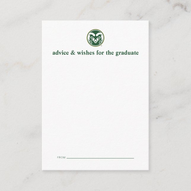Colorado State Rams Graduate Note Card (Front)