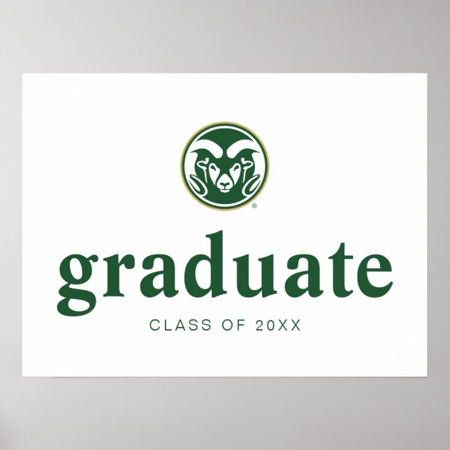 Colorado State Rams Graduate Poster (Front)