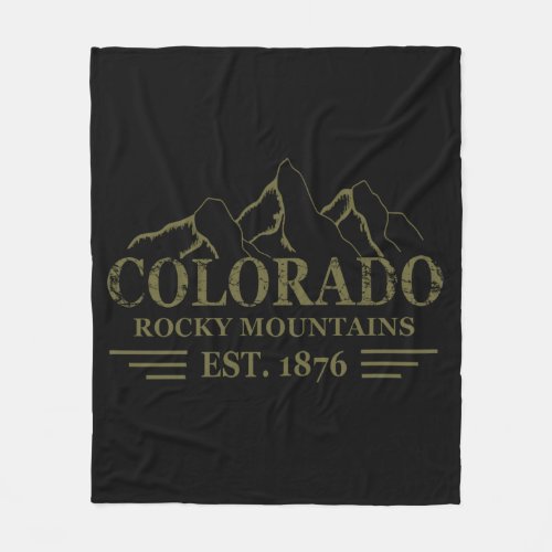 Colorado state rocky mountain national park fleece blanket