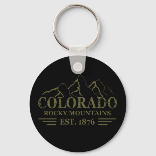 Colorado state rocky mountain national park keychain