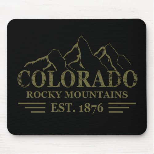Colorado state rocky mountain national park mouse pad