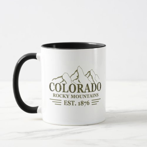 Colorado state rocky mountain national park mug