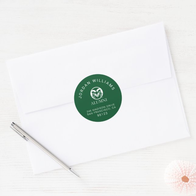 Colorado State University Alumni Classic Round Sticker (Envelope)