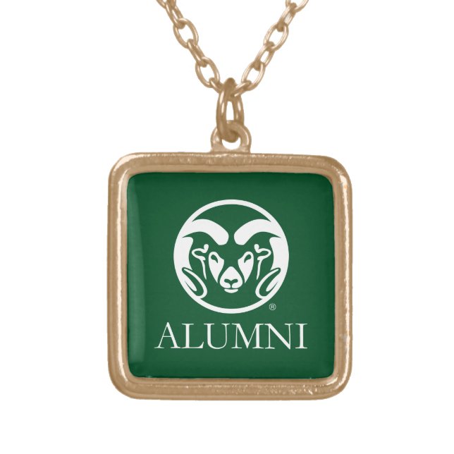 Colorado State University Alumni Gold Plated Necklace (Front)