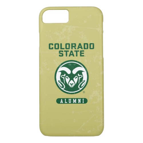 Colorado State University Alumni Logo Distressed iPhone 87 Case