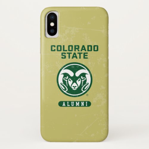 Colorado State University Alumni Logo Distressed iPhone X Case