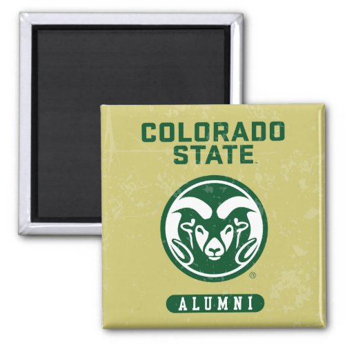 Colorado State University Alumni Logo Distressed Magnet