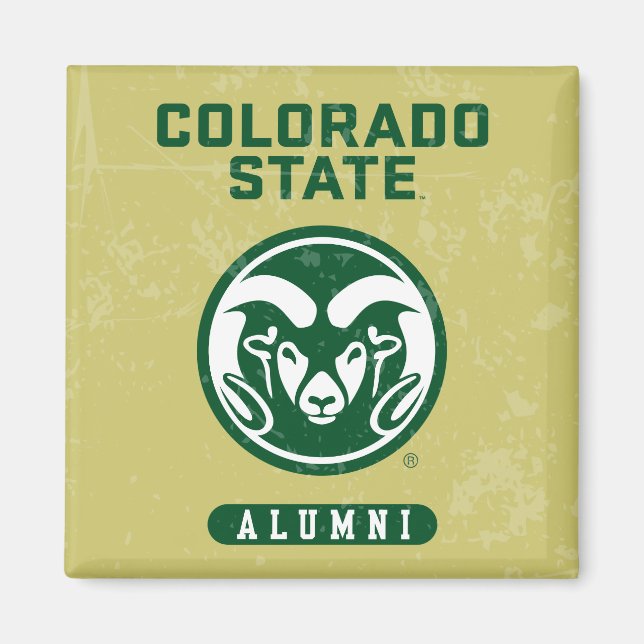 Colorado State University Alumni Logo Distressed Magnet (Front)