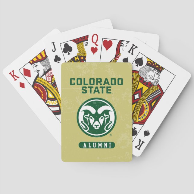 Colorado State University Alumni Logo Distressed Poker Cards (Back)