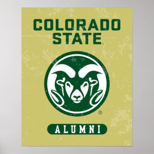 Colorado State University Alumni Logo Distressed Poster