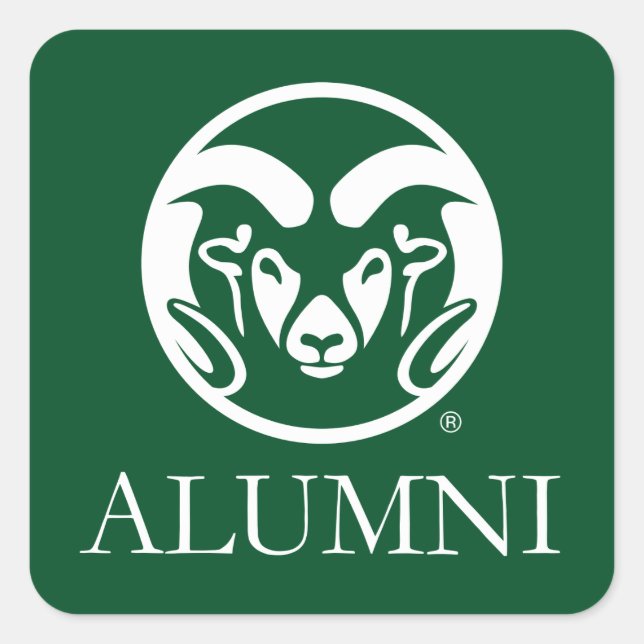 Colorado State University Alumni Square Sticker (Front)