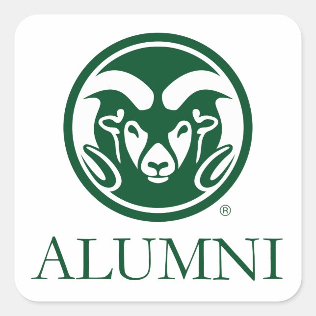 Colorado State University Alumni Square Sticker (Front)