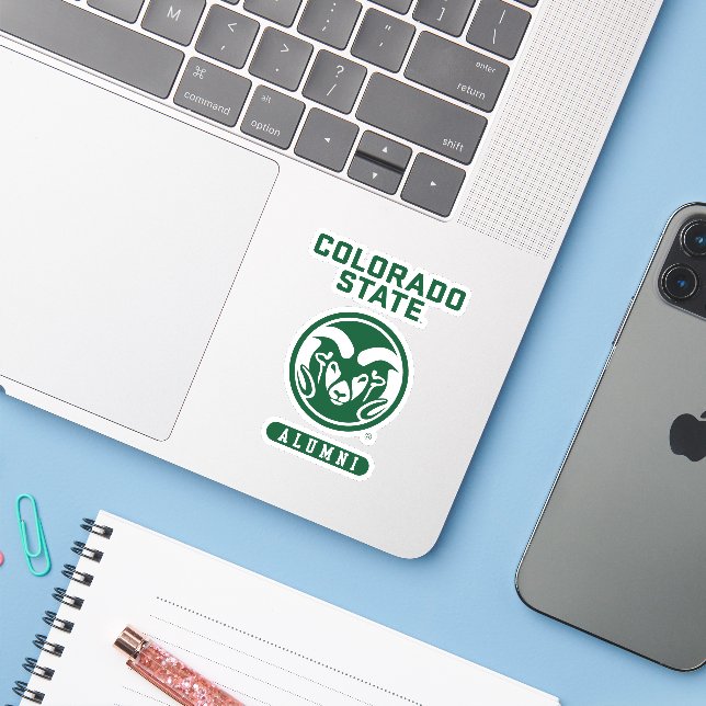 Colorado State University Alumni Sticker (Laptop w/ iPhone)