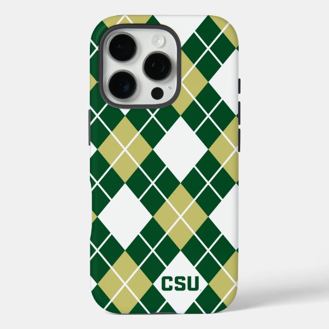Colorado State University Argyle Pattern Case-Mate iPhone Case (Back)