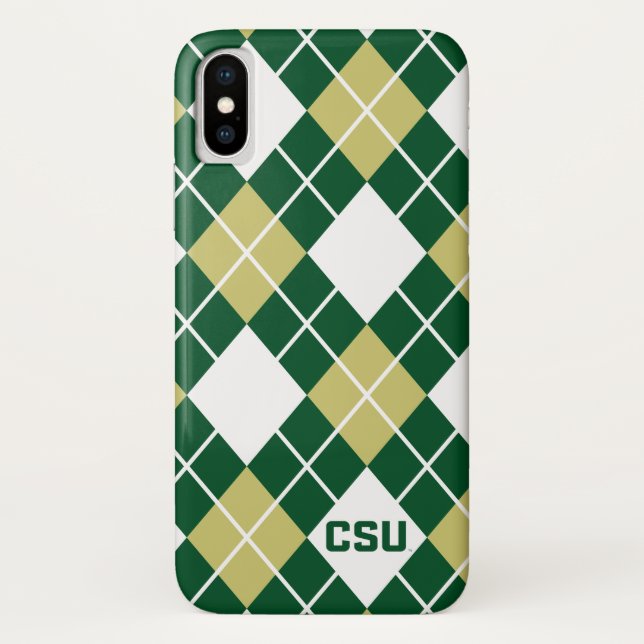 Colorado State University Argyle Pattern Case-Mate iPhone Case (Back)