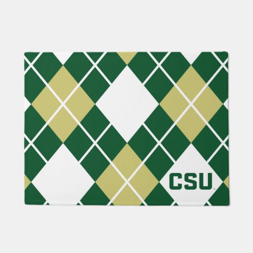 Colorado State University Argyle Pattern Doormat