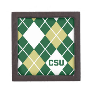 Colorado State University Argyle Pattern Gift Box