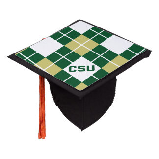 Colorado State University Argyle Pattern Graduation Cap Topper