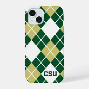 Colorado State University Argyle Pattern iPhone 15 Case