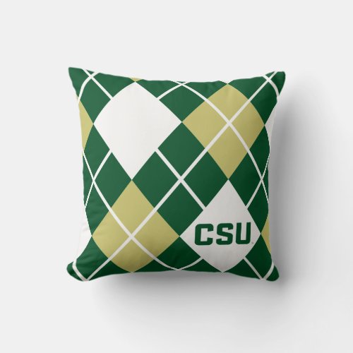 Colorado State University Argyle Pattern Throw Pillow