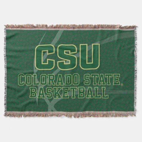 Colorado State University Basketball Throw Blanket