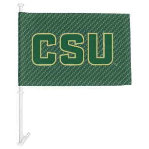 Colorado State University Carbon Fiber Pattern Car Flag