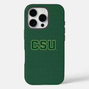 Colorado State University Carbon Fiber Pattern iPhone 16 Pro Case