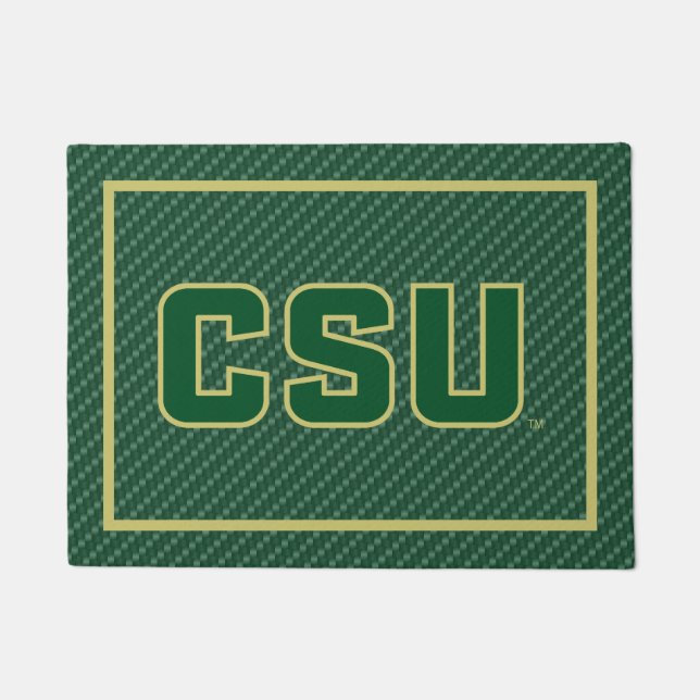 Colorado State University Carbon Fiber Pattern Doormat (Front)