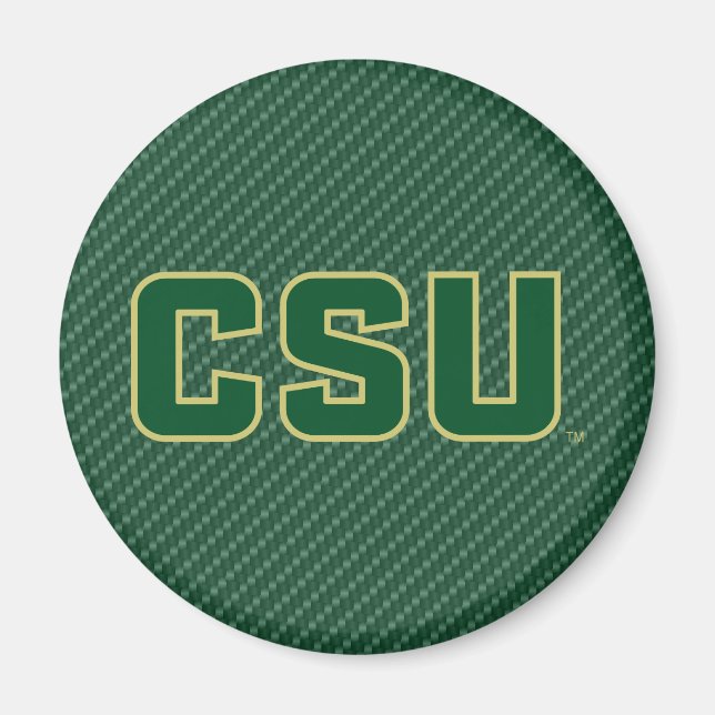 Colorado State University Carbon Fiber Pattern Magnet (Front)