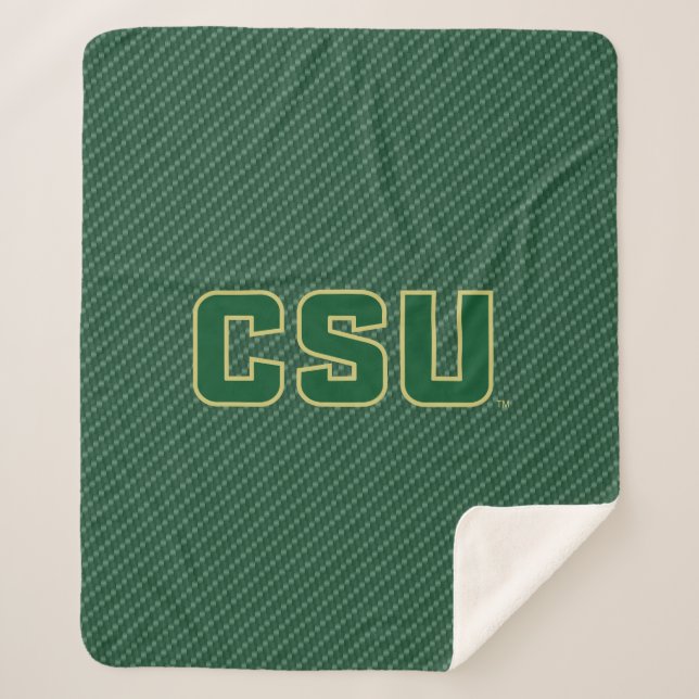 Colorado State University Carbon Fiber Pattern Sherpa Blanket (Front)