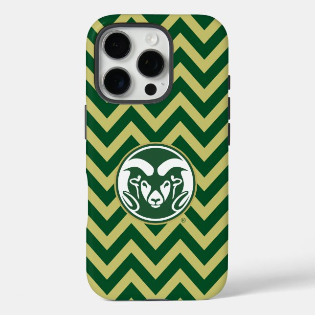 Colorado State University Chevron Pattern Case-Mate iPhone Case (Back)