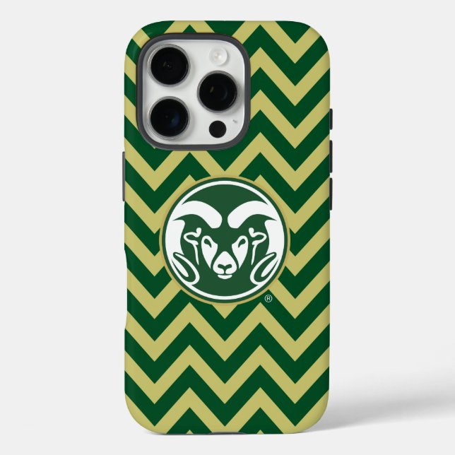Colorado State University Chevron Pattern Case-Mate iPhone Case (Back)