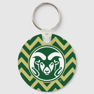 Colorado State University Chevron Pattern Keychain