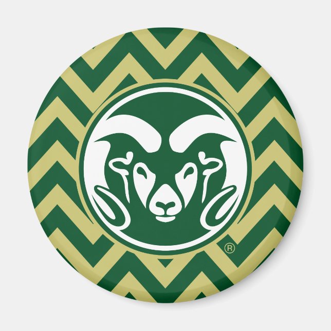 Colorado State University Chevron Pattern Magnet (Front)