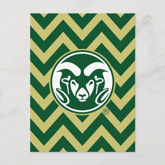Colorado State University Chevron Pattern Postcard (Front)