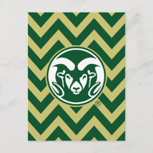 Colorado State University Chevron Pattern Postcard