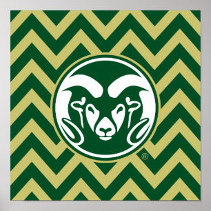 Colorado State University Chevron Pattern Poster
