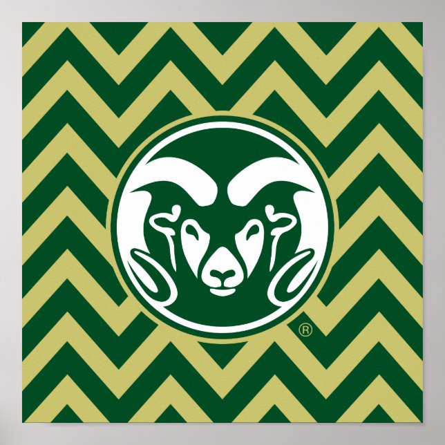 Colorado State University Chevron Pattern Poster (Front)
