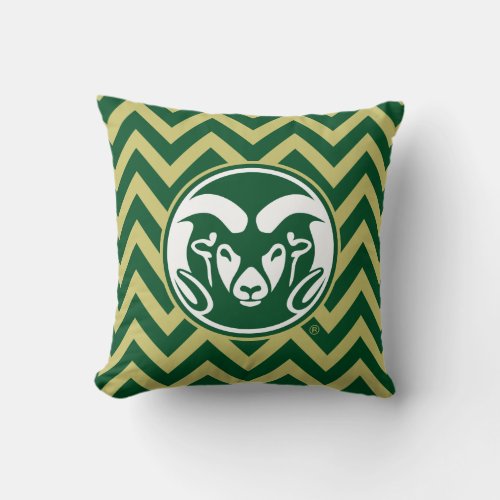 Colorado State University Chevron Pattern Throw Pillow
