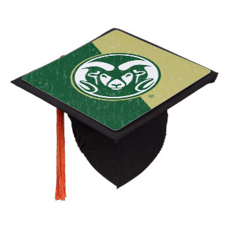 Colorado State University Color Block Distressed Graduation Cap Topper