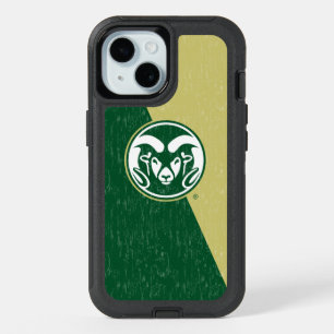 Colorado State University Color Block Distressed iPhone 15 Case