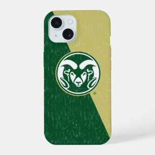 Colorado State University Color Block Distressed iPhone 15 Case