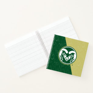 Colorado State University Color Block Distressed Notebook