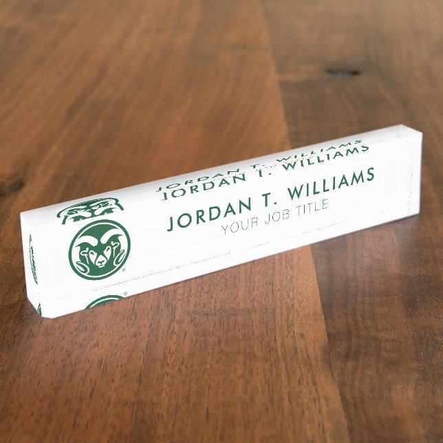 Colorado State University Desk Name Plate (Side)