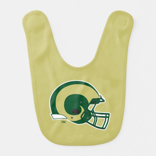 Colorado State University Helmet Mark Baby Bib (Front)