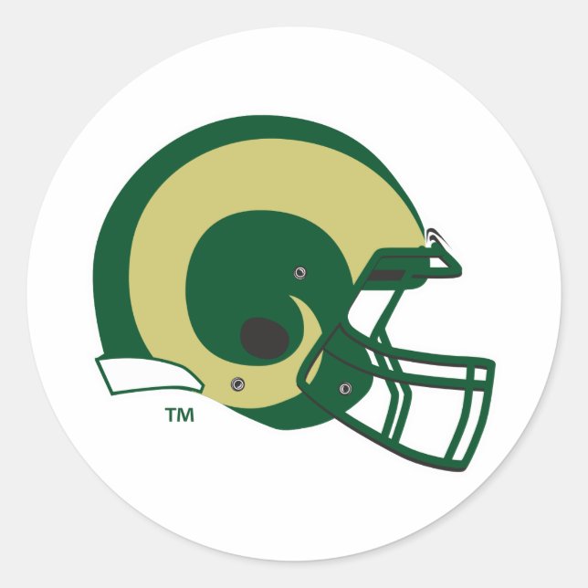 Colorado State University Helmet Mark Classic Round Sticker (Front)