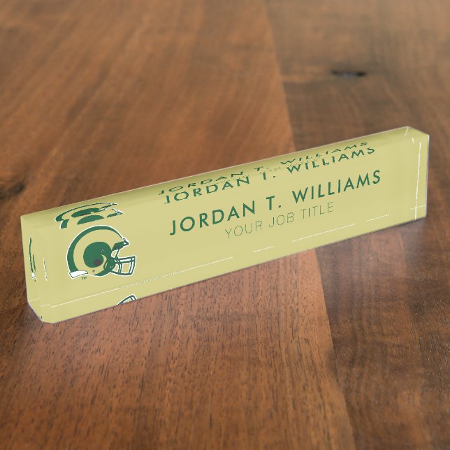 Colorado State University Helmet Mark Desk Name Plate (Side)